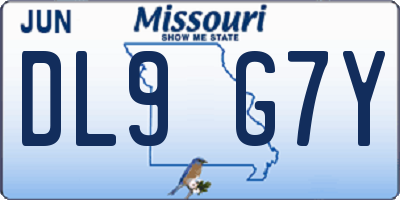 MO license plate DL9G7Y