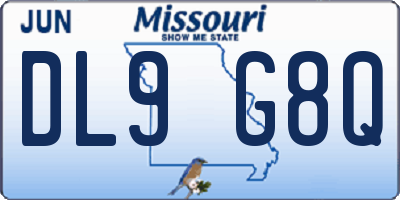 MO license plate DL9G8Q