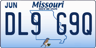MO license plate DL9G9Q