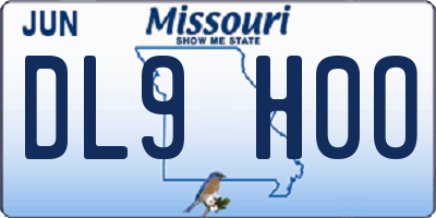 MO license plate DL9H0O