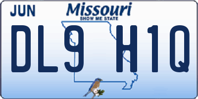 MO license plate DL9H1Q