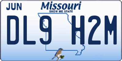 MO license plate DL9H2M