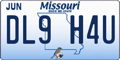 MO license plate DL9H4U