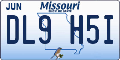 MO license plate DL9H5I