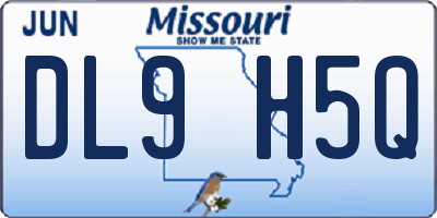 MO license plate DL9H5Q
