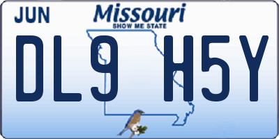 MO license plate DL9H5Y