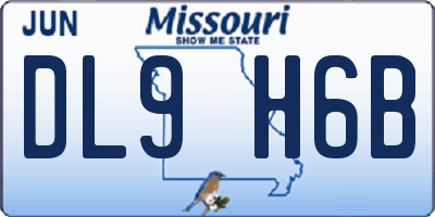 MO license plate DL9H6B