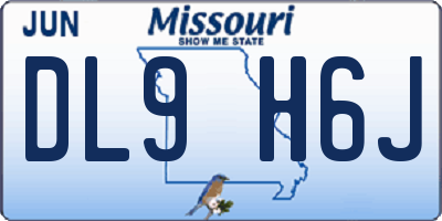 MO license plate DL9H6J