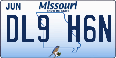 MO license plate DL9H6N