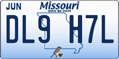 MO license plate DL9H7L