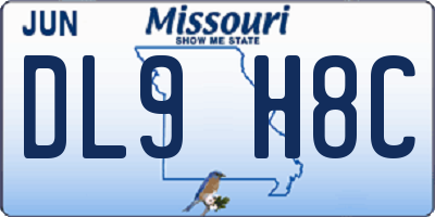 MO license plate DL9H8C