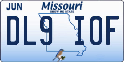 MO license plate DL9I0F