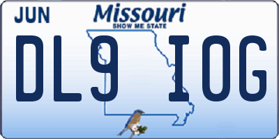 MO license plate DL9I0G