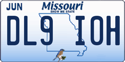 MO license plate DL9I0H
