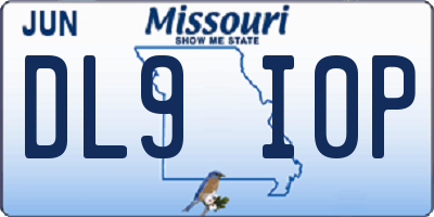 MO license plate DL9I0P