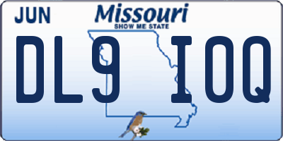 MO license plate DL9I0Q