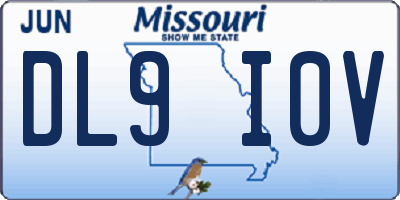 MO license plate DL9I0V