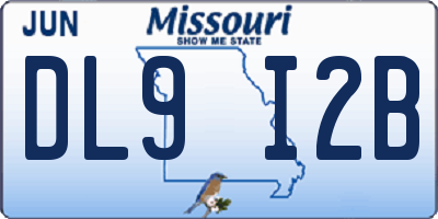 MO license plate DL9I2B