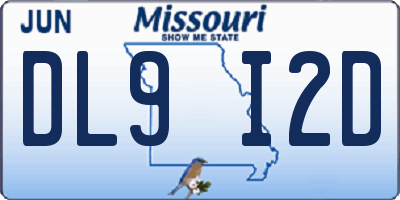 MO license plate DL9I2D