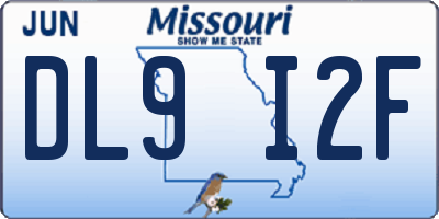 MO license plate DL9I2F