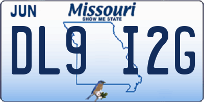 MO license plate DL9I2G