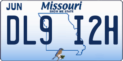 MO license plate DL9I2H