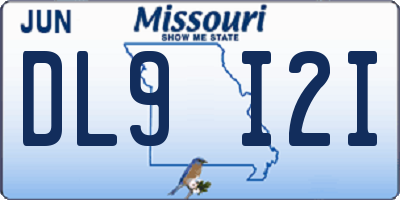 MO license plate DL9I2I