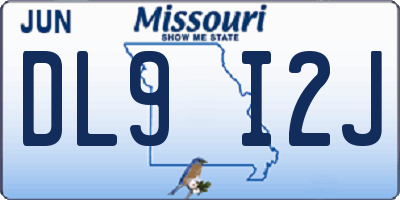 MO license plate DL9I2J