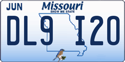 MO license plate DL9I2O