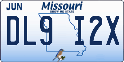 MO license plate DL9I2X