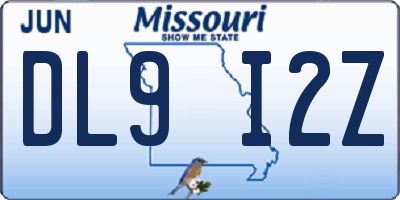 MO license plate DL9I2Z