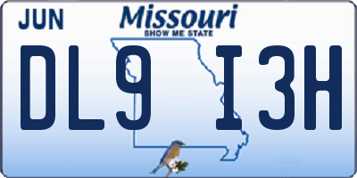 MO license plate DL9I3H