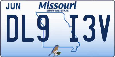 MO license plate DL9I3V