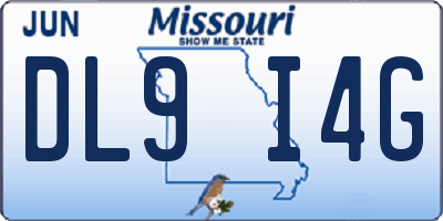 MO license plate DL9I4G