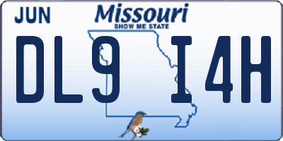 MO license plate DL9I4H