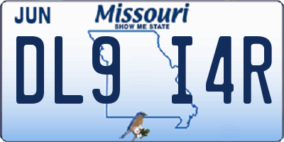 MO license plate DL9I4R