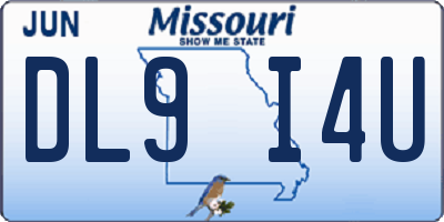 MO license plate DL9I4U