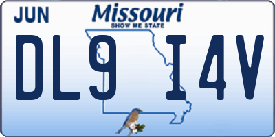 MO license plate DL9I4V