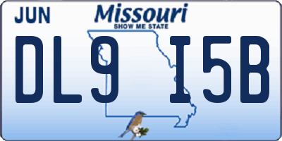 MO license plate DL9I5B