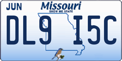 MO license plate DL9I5C