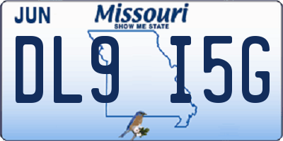 MO license plate DL9I5G