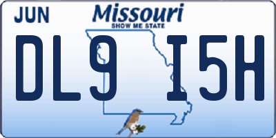 MO license plate DL9I5H