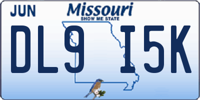 MO license plate DL9I5K