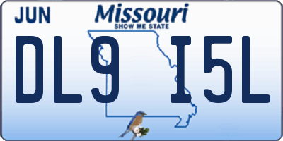 MO license plate DL9I5L