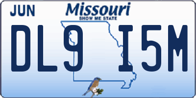 MO license plate DL9I5M