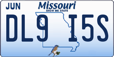 MO license plate DL9I5S