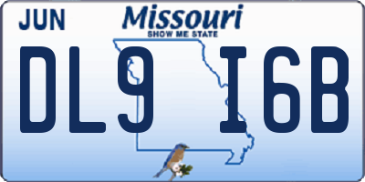 MO license plate DL9I6B