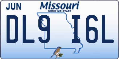 MO license plate DL9I6L