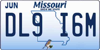 MO license plate DL9I6M