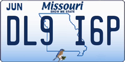 MO license plate DL9I6P